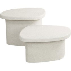 Salontafel Organisch - Beige Composiet - Set Van 2