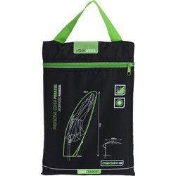 Beschermhoes hangparasol - zwart - 45 x 220 cm - parasol afdekhoes - Parasolhoezen
