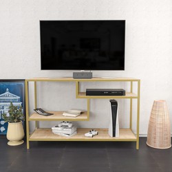 TV Meubel Robbins Gold Goud Eik Melamine 120x75x39 cm