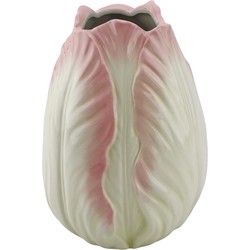 Vase - Tulip Head- Stoneware- Pink- 14x14x19cm