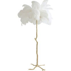 Light & Living - vloerlamp - Feather - wit - kunststof - design lamp - E14 - 1860726