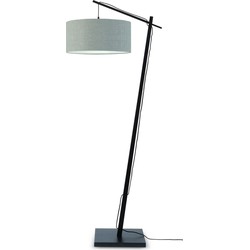 Vloerlamp Andes - Zwart/Lichtgrijs - 72x47x176cm