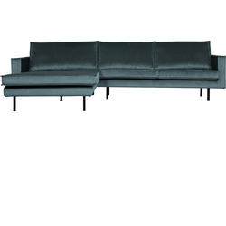 BePureHome Rodeo Chaise Longue Links - Velvet - Teal - 85x300x86/155