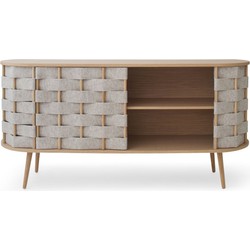 Felt sideboard, natural oak, 160cm