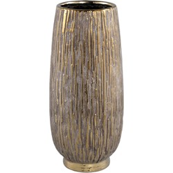 PTMD Junee Gold ceramic pot on shiny gold base high L