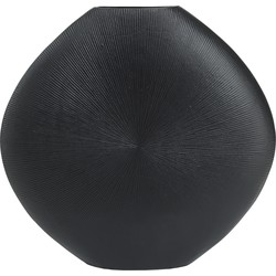 PTMD Tiro Black aluminium pot oval stripe pattern