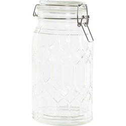 Voorraadpot/weckpot 960 ml glas met metalen beugelsluiting - Weckpotten