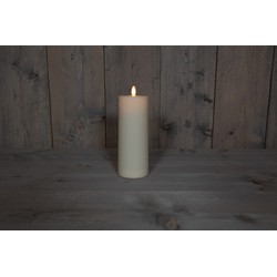 Buitenkaars bewegende vlam 8x22cm ivoor 2xc (500h) met timer