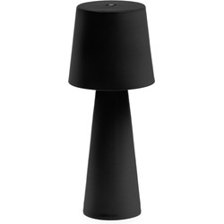 Kave Home - Kleine tafellamp voor buiten Arenys van zwart geverfd metaal