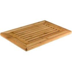 FSC® Bamboe Houten Broodsnijplank + Kruimelvanger | Broodplank hout met Brood Kruimel opvangbak | Brood snijplank met rooster | Snijplank voor brood | Afm. 42 x 28 x 2 Cm.