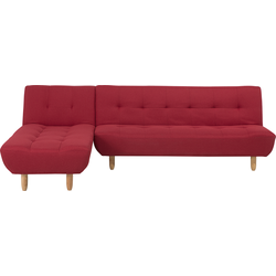 ALSTEN - Hoekslaapbank - Rood - Rechterzijde - 257 cm - Polyester
