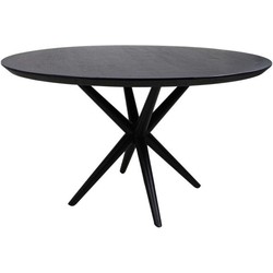 HSM Collection-Ronde Eettafel Zurich-2-ø120x76-Zwart-Mango/Metaal