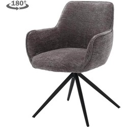 Tower living Fondo swivel armchair - fabric Mona 464 Cement Grey