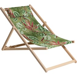 Madison - Houten Strandstoel 120x55 - Groen - Cala Green