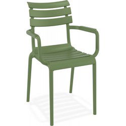 Tuinstoel met armleuningen FLORA 58x59x84 cm Groen