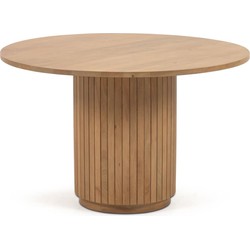 Kave Home - Ronde tafel Licia van massief mangohout met een natuurlijke afwerking Ø 120 cm