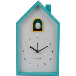 Karlsson - Wekker Modern Cuckoo - Turquoise blue