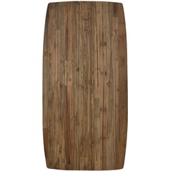 HSM Collection-Danish Ovaal Tuintafelblad-220x110x6-Naturel-Teak