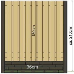 Berton sleufpaal Reest antraciet tussenmodel 280 cm met kabeldoorvoer Tuindeco