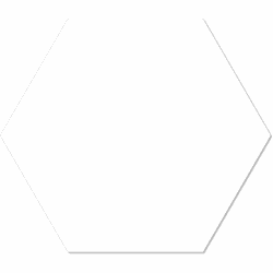 Label2X Muurhexagon effen wit Dibond - Aanbevolen / 18 x 15 cm - 18 x 15 cm