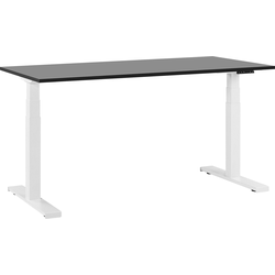 DESTIN I - Elektrisch Verstelbaar bureau - Zwart - 160 cm - Spaanplaat