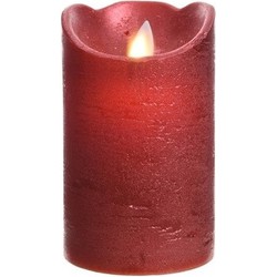 Kerst rode nep kaars met led-licht 12 cm - LED kaarsen