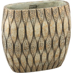 PTMD Joedi Taupe cement pot mixed structure oval M