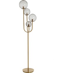 Light&living Vloerlamp 4L E14 42x20x182 cm MAGDALA glas licht grijs+goud