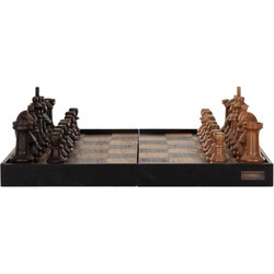 MUST Living Chess Board Karpov,10x60x30 cm, recycled teakwood