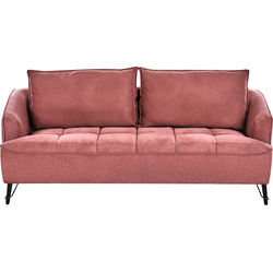 Beliani HOBRO - Driezitsbank-Rood-Polyester