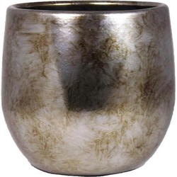 Bela Arte Plantenpot - keramiek - goud glans - D19 x H17 cm - Plantenpotten