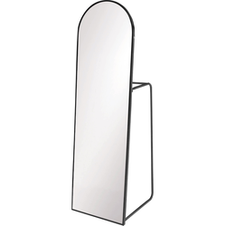 Mirror - Pass Mirror+Clothrack - Metal - Black - 45x43x150cm