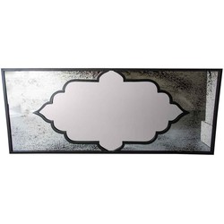 PTMD Damon Rechthoekige Spiegel - 50x2x120 cm - Glas/metaal - Zwart