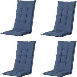 Madison -  Tuinstoelkussen Lage Rug Panama safier blue - Ca. 105x50 cm - Set van 4
