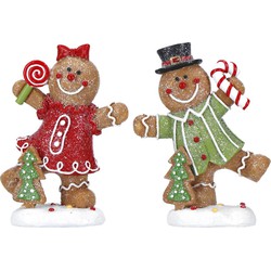 Gingerbread boy & girl 2 ass poly