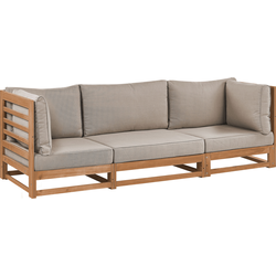 Beliani TRANI - Tuinsofa-Lichte houtkleur-Acaciahout