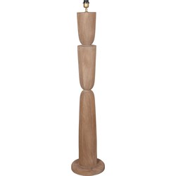 PTMD Lorinne Natural Mango Wood Layered Floor Lamp Base