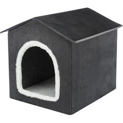 TRIXIE HONDENMAND / KATTENMAND HUIS LIVIA GRIJS / WIT 50X50X54 CM