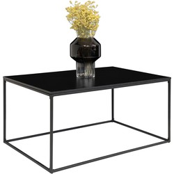 Vita Coffee Table - Coffee table with black frame and black top 90x60x45 cm