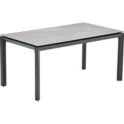 Domingo tafel - 160x90 cm - carbon black - Centostone sicilian grey