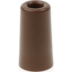 2x Rubberen deurstop / deurbuffer 75 x 40 mm terracotta bruin - Deurstoppers