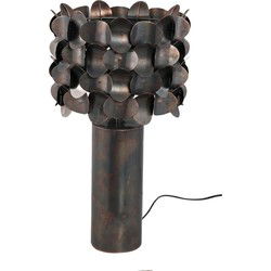 PTMD Tafellamp Jaye - 32x32x55 cm - Ijzer - Zwart