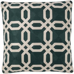 D- J-line - Kussen Palermo Textiel Groen - 45x45x10cm