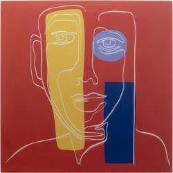 Wandfoto Art Face Red 100x100cm