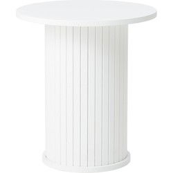 Bijzettafel Wit Eikenhout - Ø50x55cm - Nola