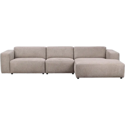 Willard gestoffeerde 4-zits hoekbank beige - rechts - 312 cm