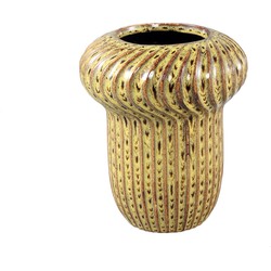 PTMD Bloempot Sindi - 18x18x22 cm - Keramiek - Geel