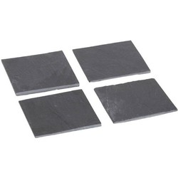 Leisteen onderzetters 12 stuks 10 cm - Glazenonderzetters