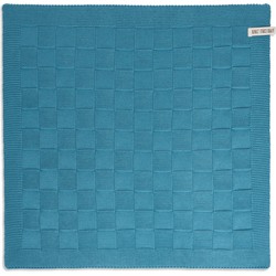 Knit Factory Gebreide Keukendoek - Keukenhanddoek Uni - Ocean - 50x50 cm