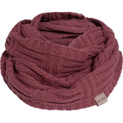 Knit Factory Bobby Gebreide Colsjaal Dames & Heren - Nekwarmer - Ronde Sjaal - Stone Red